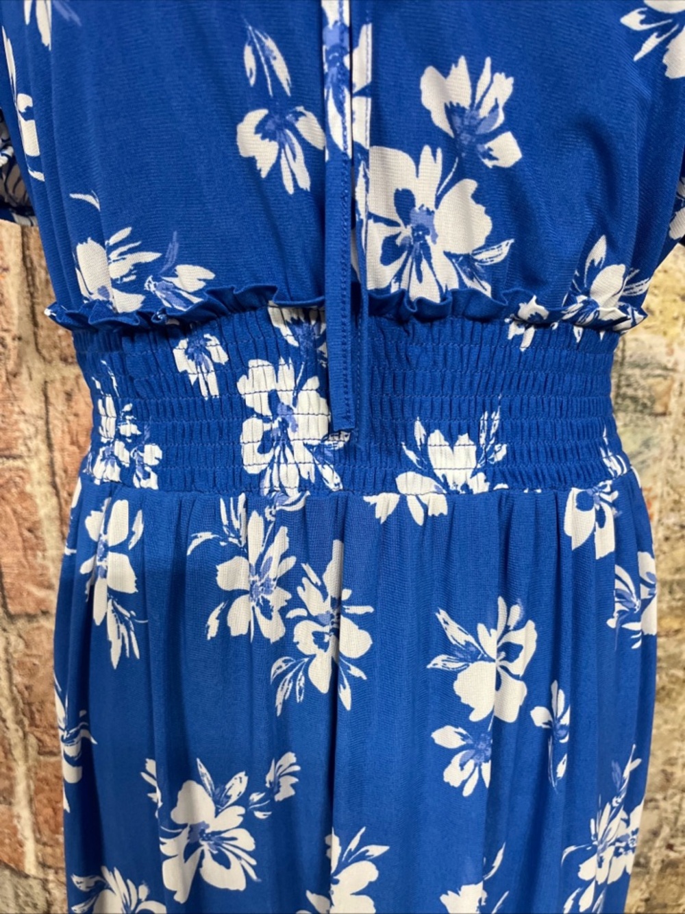 Siren Lily Blue White Floral Maxi Dress Size PXL - Picture 4 of 12